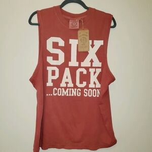 NEW U.S. Vintage Design Wide Arm Sleeveless "Six Pack Loading" Summer Tank 0120